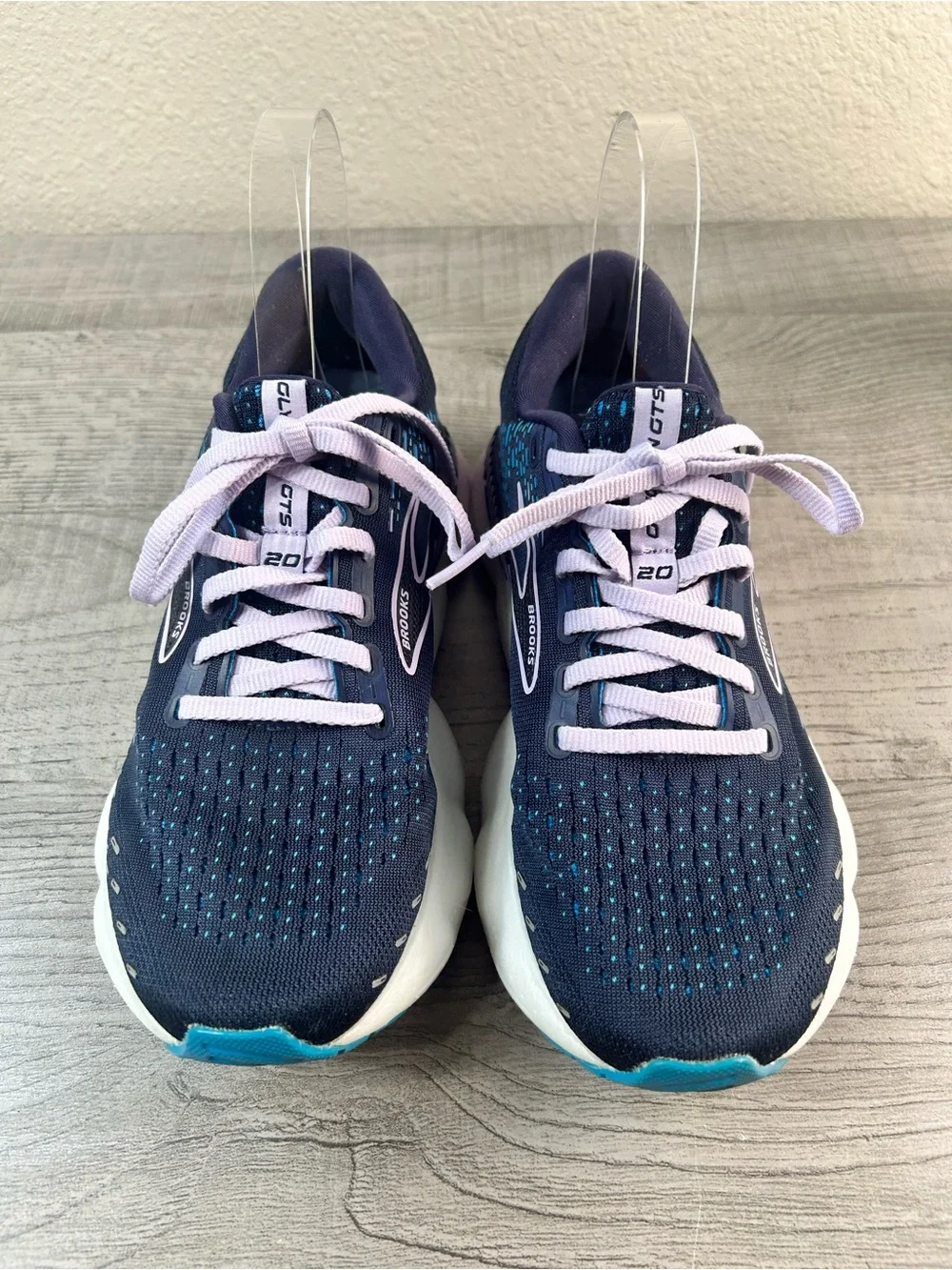 Brooks Glycerin GTS 20 Women’s Size 7 B Navy/Lilac Running Shoes Sneaker